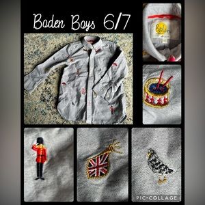 Boys Sz 6/7 Mini Boden Button Down Shirt